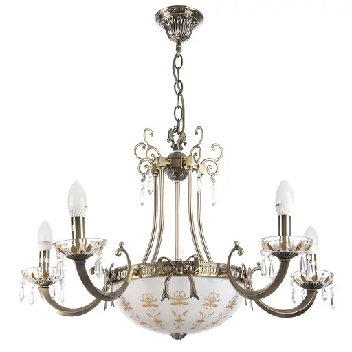 Люстра подвесная Brille свеча E14 60W BZ (BKL-448S/7)