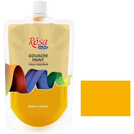 Краска гуашевая Желтая темная (923) 200 мл Rosa Studio