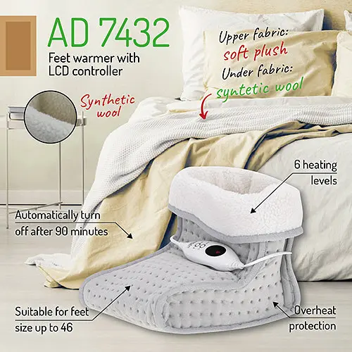 Электрическая грелка для ног с LCD пультом Adler AD 7432 - фото 7