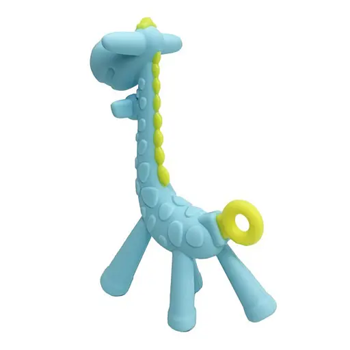 Силиконовый прорезыватель "Жираф" Mega Zayka MGZ-0423(Blue) без футляра - фото 2