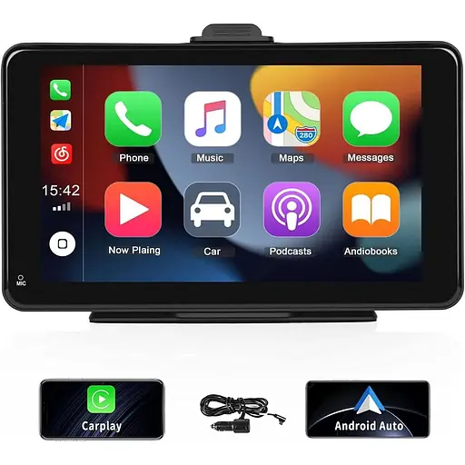 Екран 7" Camecho Apple Carplay Android Auto Smart Player з роз'ємом Aux AV IN