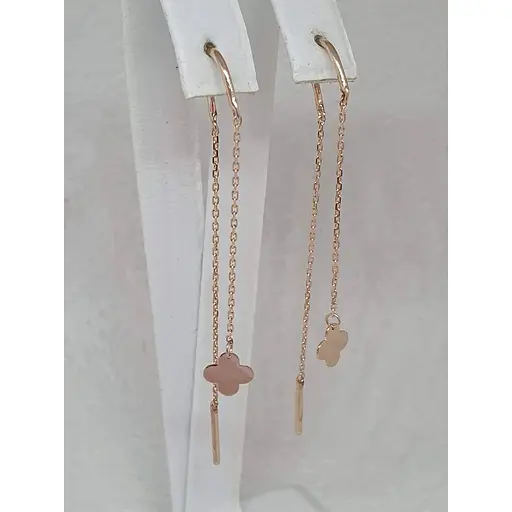 Золоті сережки-протягання Платон Конюшина. 1С331/00Б - фото 3