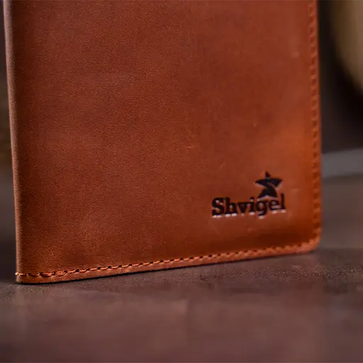 Мужской кожаный кошелек Shvigel 19х9.5х1 см acs0016052 - фото 7