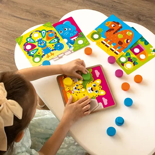 Дерев'яна мозаїка Roter Kafer Wooden mosaic with base. Zoo (RW4221) - фото 9