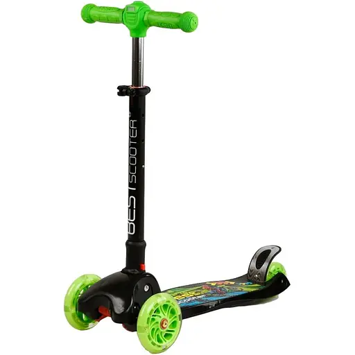 Самокат Best Scooter 24х55х60-70 см Різнобарвний 000231696