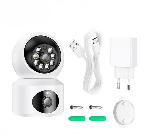 Внутрішня HD-камера відеоспостереження Hoco DI53 Білий - фото 3