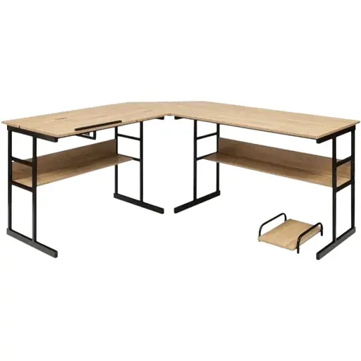 Компьютерный стол Costway Fulton с регулируемой панелью в стиле Loft