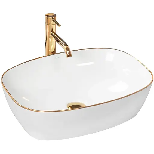 Умивальник Rea Sol накладний білий REA-U8605, Білий - фото 1