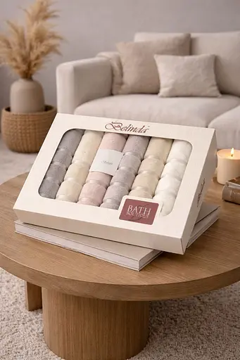 Набір турецьких рушників для ванної 50x90 см 6 шт TC303376180 - фото 1