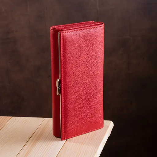 Кожаный женский кошелек ST Leather 9х18.5 см acs0015878 - фото 8