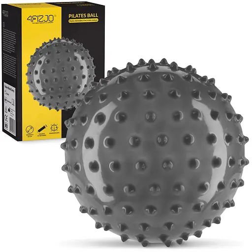 М'яч для пілатесу, йоги, реабілітації 4FIZJO 20 см (масажний) Black (P-5905973402330) - фото 1