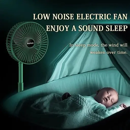 Портативный настольный вентилятор BESTOTTAM USB со встроенной батареей 1800 мАч - фото 7