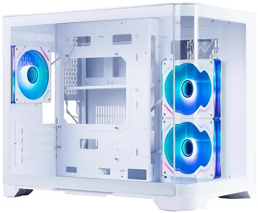 Корпус 1stPlayer UV6-WH-2FC7R-W-1FC7-W белый без блока питания (UV6-WH-2FC7R-W-1FC7-W) - фото 1