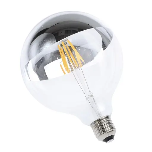 Лампа Brille світлодіодна LED 6W E27 COG WW G125 CH 220 В - фото 5