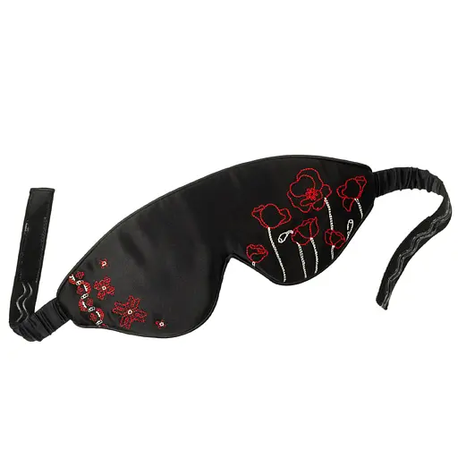 Подарунковий набір для жінок: Маска для сну з вишивкою + чохол + беруші (1041-02) - фото 2