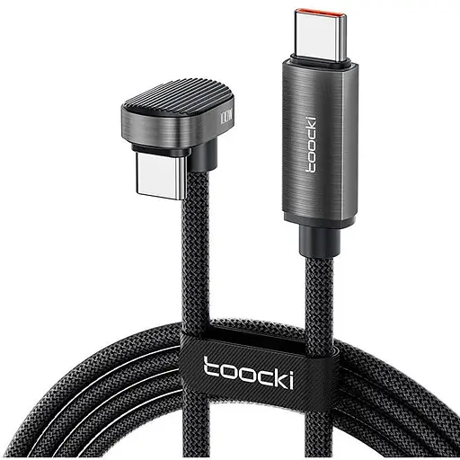 Кабель Toocki игровой U-образный 180 USB Type-C to Type-C 100W угловой с быстрой зарядкой 20V