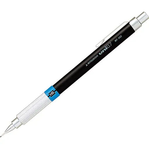 Карандаш механический Uni Mitsubishi 0.7 мм (M7-552 BLACK(JP)) - фото 1