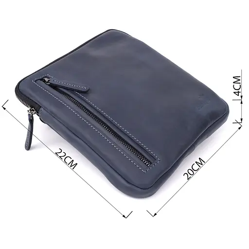 Сумка невеликого розміру для чоловіків на плече із натуральної вінтажної шкіри SHVIGEL 20х22х4 см sum0027428 - фото 3