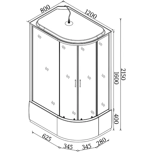 Душовий бокс BRAVO OBRA H120GBSL (H120BL) - фото 5