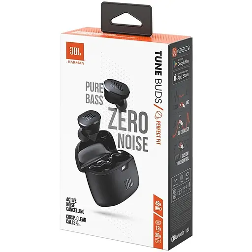 Наушники беспроводные JBL Tune Buds (JBLTBUDSBLK) черные - фото 6