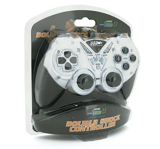 Геймпад USB джойстик ПК Voltronic DualShock USB908 White-Black - фото 3