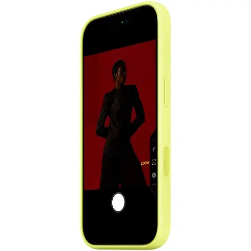 Чохол Silicone Case with Button, Animation & MagSafe для Apple iPhone 17 Pro Max Neon Yellow AAA (153245) - фото 4
