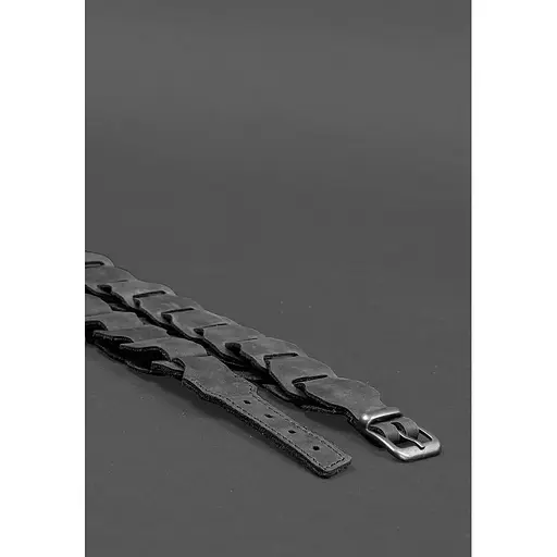 Женский кожаный бохо-ремень BlankNot Crazy Horse черный  - фото 3