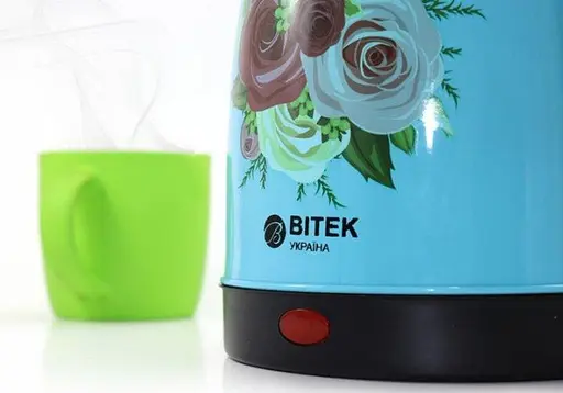 Электрический дисковый пластиковый чайник BITEK BT-3201 синий - фото 4