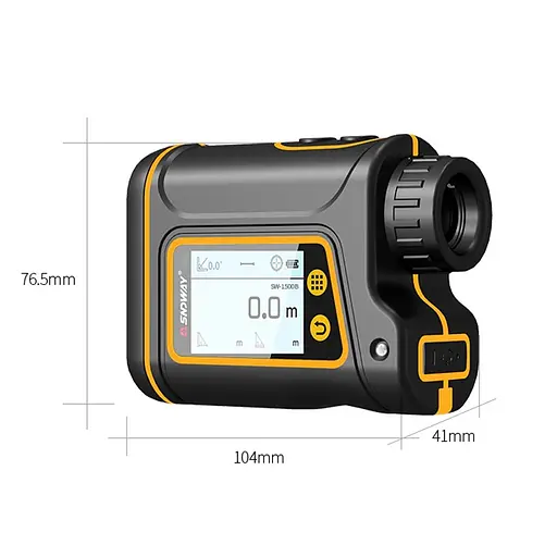Професійний лазерний далекомір до 1500 метрів з LCD екраном SNDWAY SW-1500B, швидкість, кут, висота, площа (100992) - фото 7
