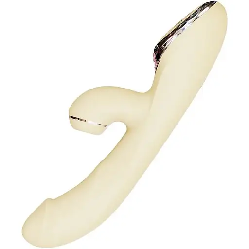 Вакуумный вибратор-кролик с подогревом KisToy A-King Pro Yellow - фото 2