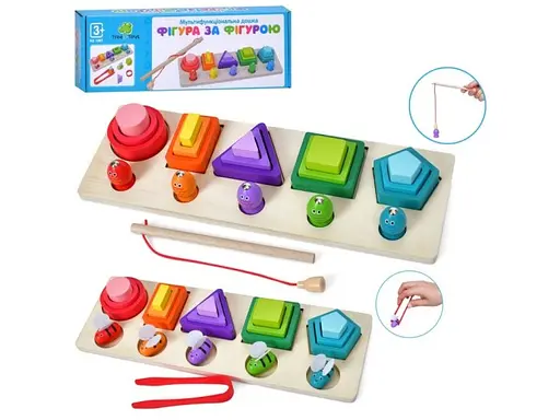 Деревянная игрушка-сортер Геометрика Limo Toy - фото 1