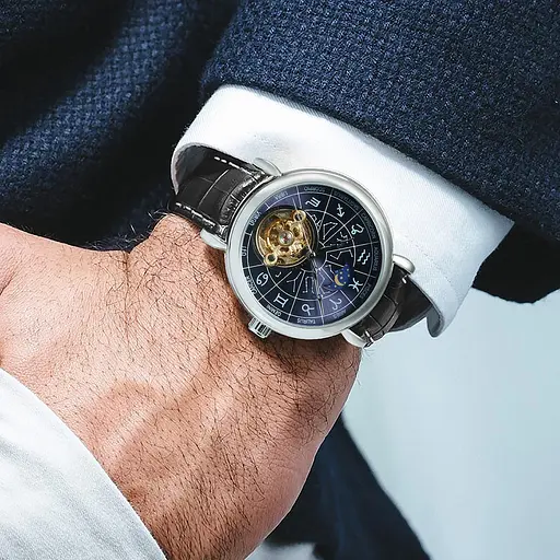 Наручний годинник чоловічий 8271 Silver-Blue Winner acs0029761 - фото 3