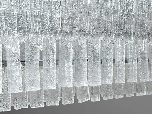 Люстра підвіс зі скляними пелюстками овальної форми на 10 ламп - фото 3