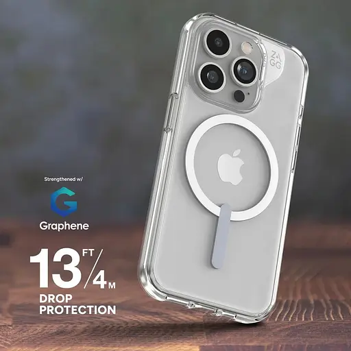 Оригінальний протиударний чохол Gear4 Crystal Palace MagSafe для iPhone 15 Pro (6.1") Прозорий (702312618) - фото 5