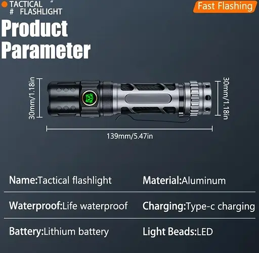 Тактический фонарь YEMAO YM-A6 2200 LM - фото 7