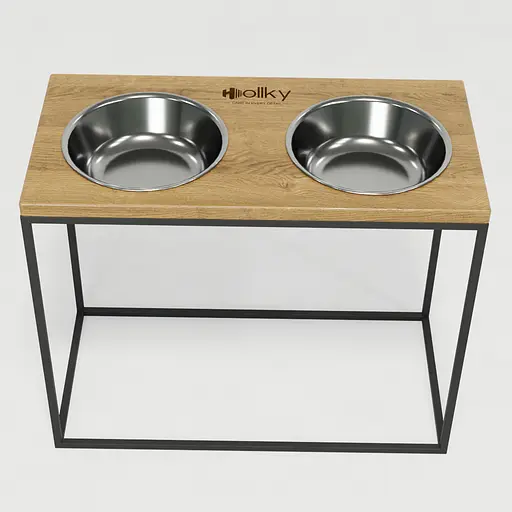 Hollky Base XL40 — миски на підставці для великих собак (2 × 1,8 л, висота 40 см) - фото 4