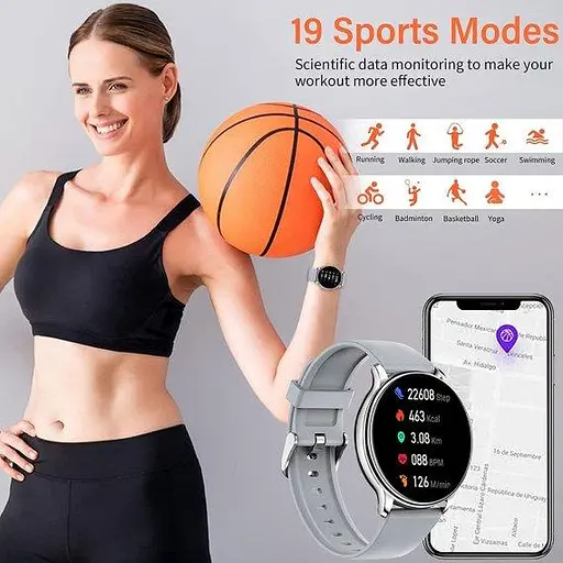 Умные наручные часы Smart Melisia Silver Rubber (2 ремешка) - фото 7