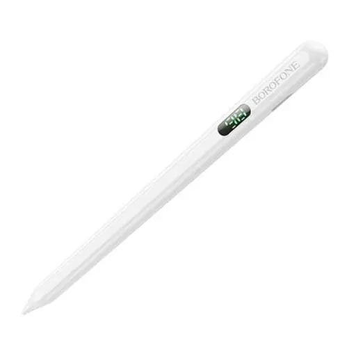 Стилус Borofone BG101 Active capacitive pen with digital display for iPad White