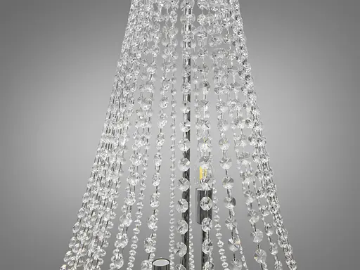 Дизайнерська кришталева люстра на 9 ламп, хром - фото 4