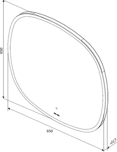 Зеркало универсальное с LED-подсветкой Am.Pm Universal сенсорное 65 см белый M8FMOX0651WGH38, Белый - фото 3