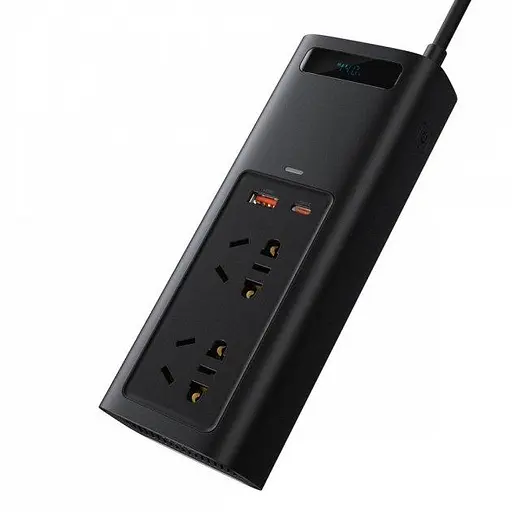 Инвертор автомобильная розетка на 220в Baseus in-car 150w - фото 2