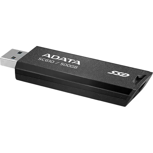 Накопичувач SSD Adata SSD накопичувач 500GB USB3.2 BLACK SC610-500G-CBK/RD (SC610-500G-CBK/RD) - фото 5