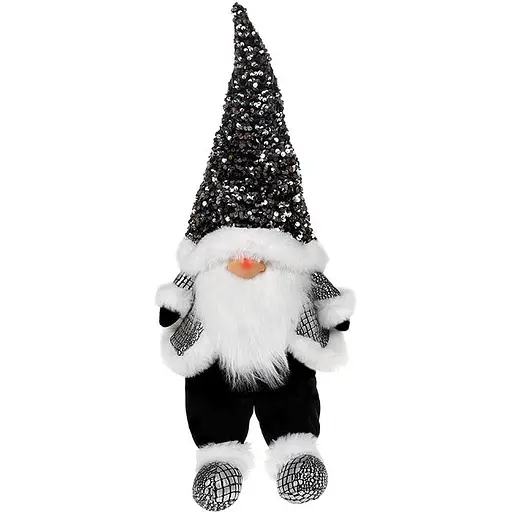 Мягкая игрушка Bona Black & White Гном в пайетках, сидячий 22х16х64 см (000264839)