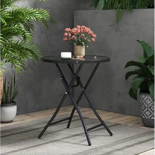 Стол садовый Costway Mix складной круглый - фото 3