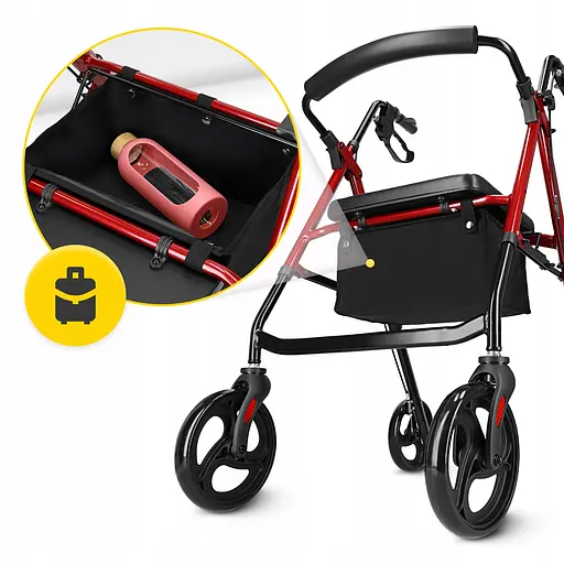 Роллер для ходьбы 4FIZJO складной, с сумкой Black/Red (P-5905973406901) - фото 8