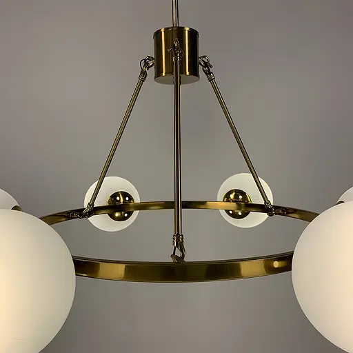 Люстра Hayes Round на 6 плафонів у латунному корпусі Line.F GC 19/6 AB - фото 6