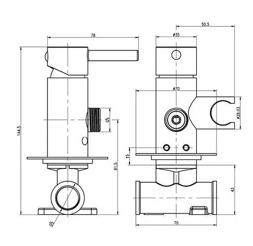 Набор гигиенического душа Kohlman Experience black matt QW135EB, Черный матовый - фото 2