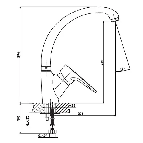Змішувач для кухні Haiba OPUS 011 (HB0334) - фото 2