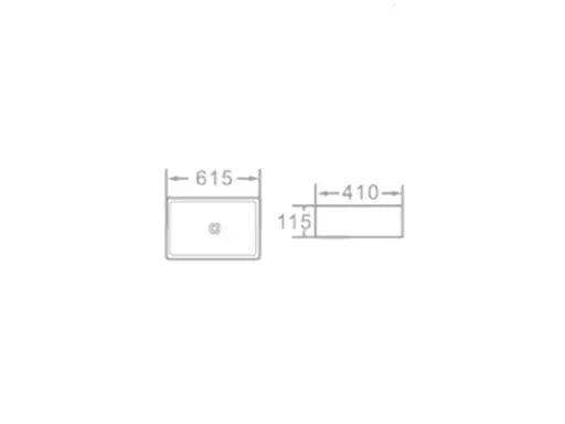 Умивальник Newarc Aqua 61x41 білий матовий 9461W-M, Білий - фото 3