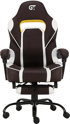Геймерське крісло GT Racer коричневе з білим (X-2748 Dark Brown/White) - фото 2